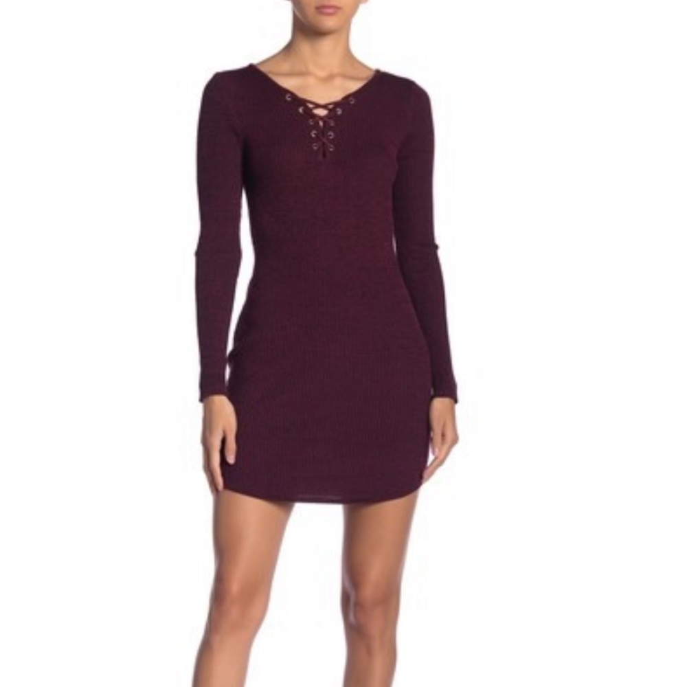 Sweater Dress Burgundy S